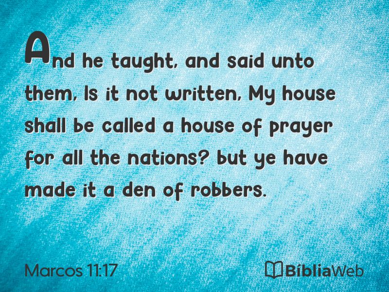 Marcos 11:17 em imagem para compartilhar