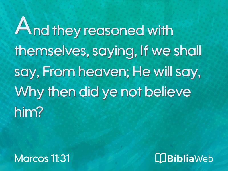 Marcos 11:31 em imagem para compartilhar