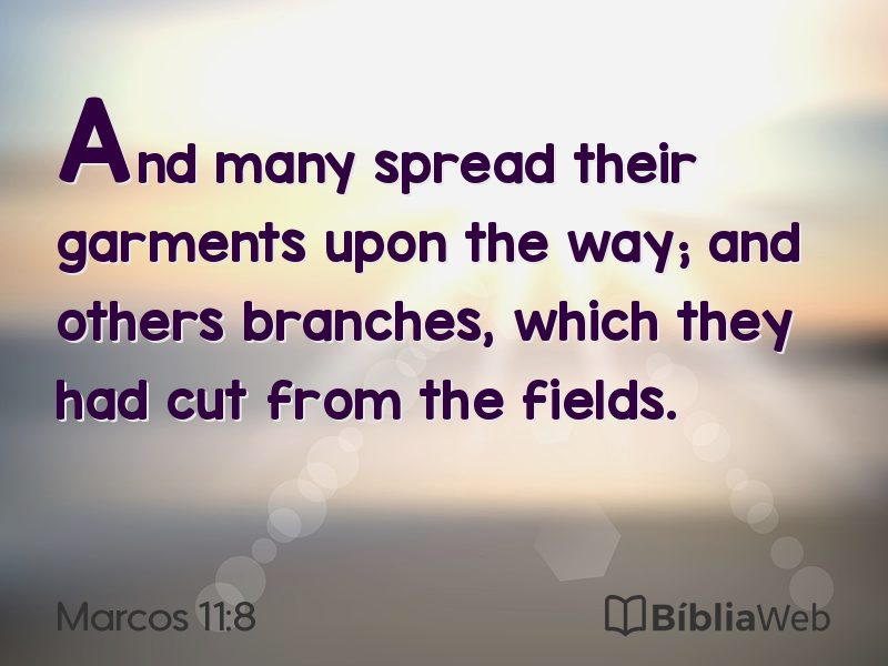Marcos 11:8 em imagem para compartilhar