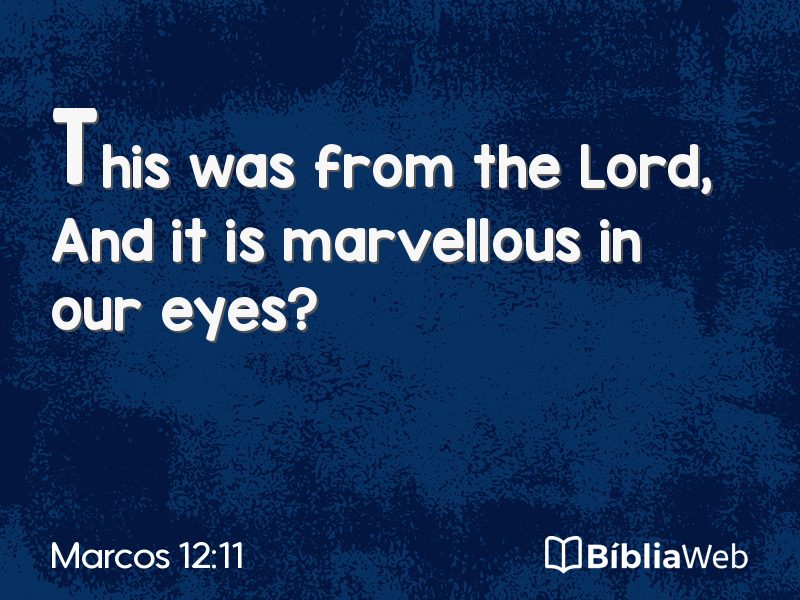 Marcos 12:11 em imagem para compartilhar