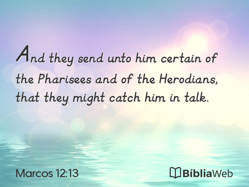 Marcos 12:13 em imagem para compartilhar