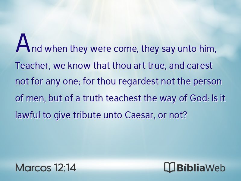 Marcos 12:14 em imagem para compartilhar