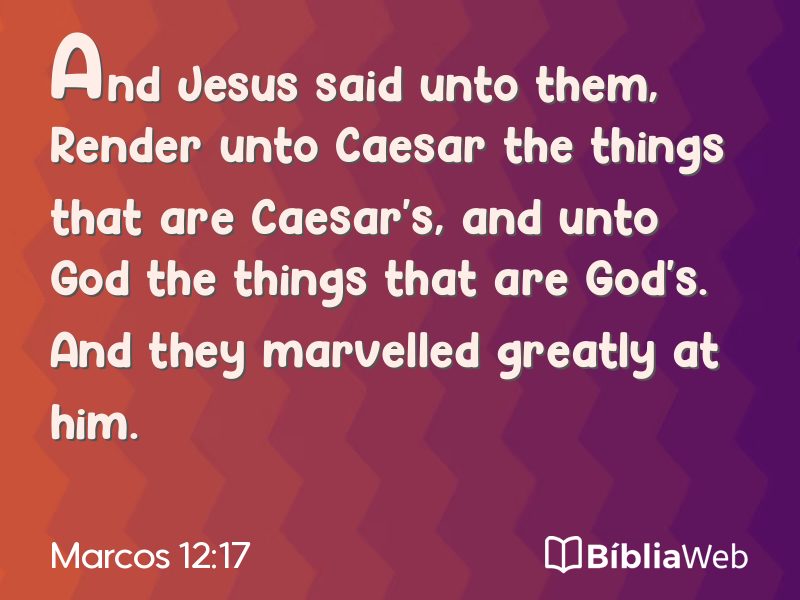 Marcos 12:17 em imagem para compartilhar