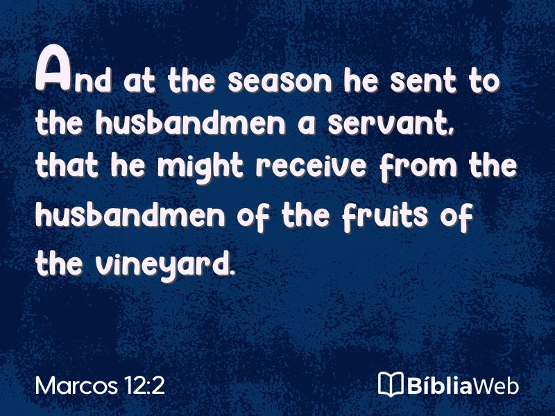 Marcos 12:2 em imagem para compartilhar