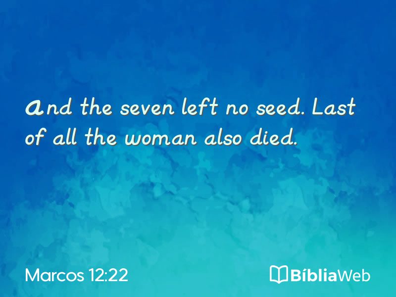 Marcos 12:22 em imagem para compartilhar