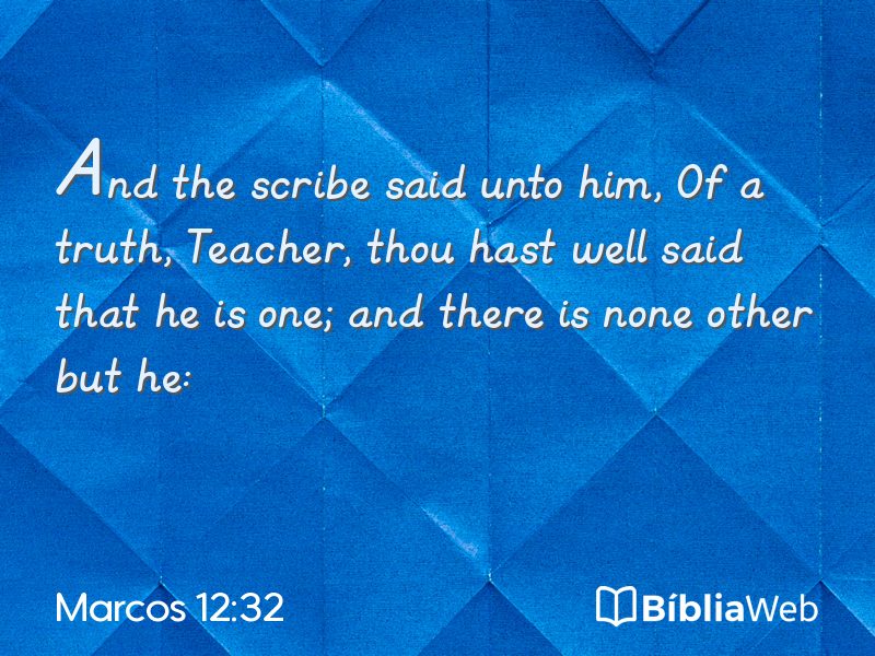 Marcos 12:32 em imagem para compartilhar