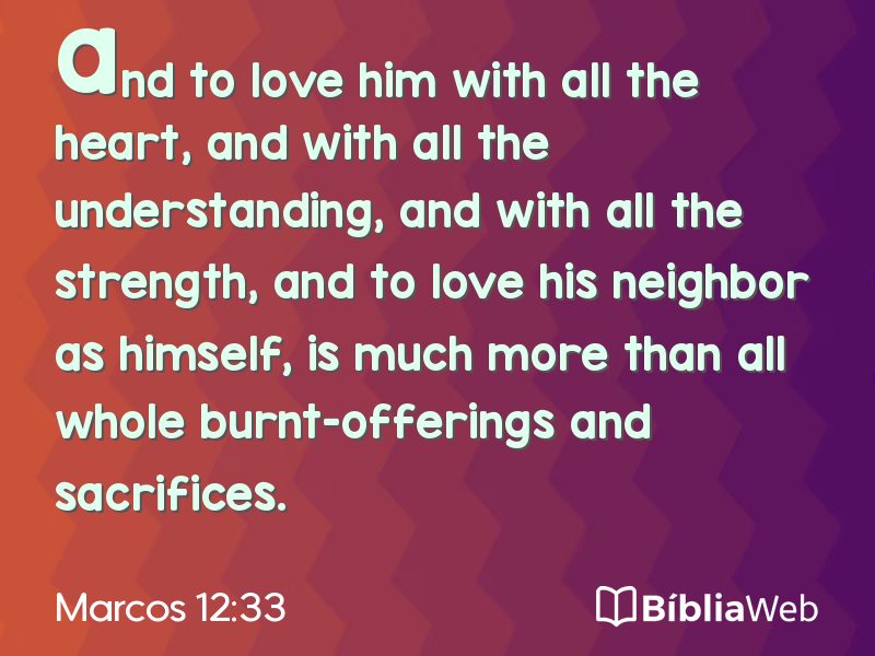 Marcos 12:33 em imagem para compartilhar
