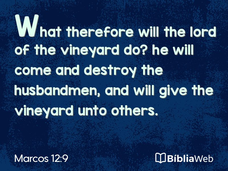 Marcos 12:9 em imagem para compartilhar