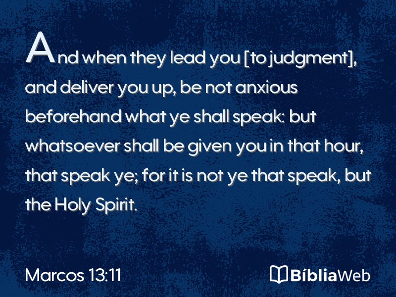 Marcos 13:11 em imagem para compartilhar