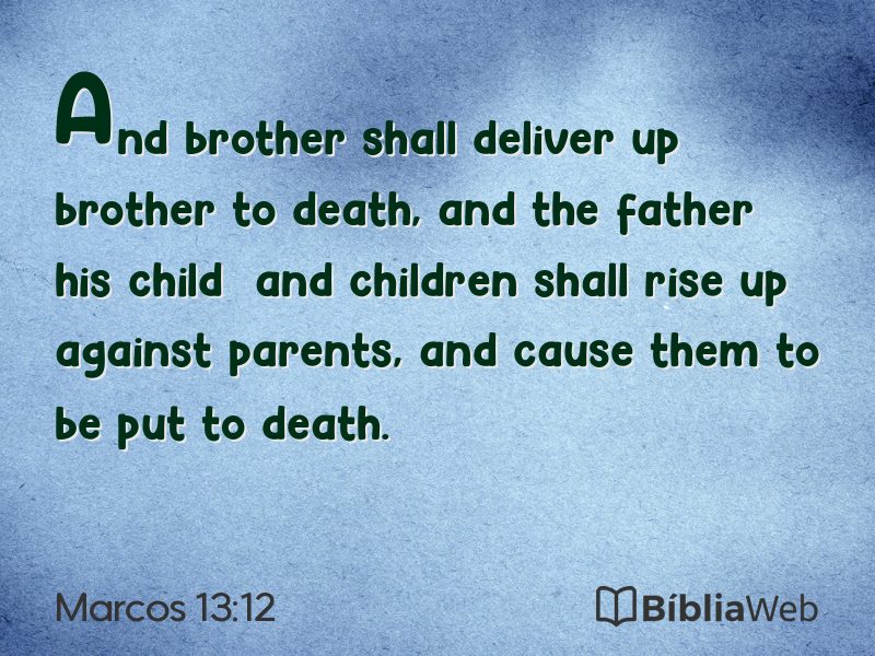 Marcos 13:12 em imagem para compartilhar