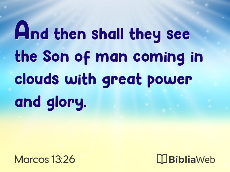 Marcos 13:26 em imagem para compartilhar