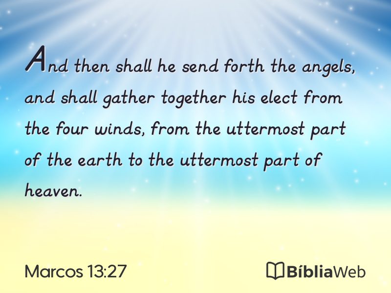 Marcos 13:27 em imagem para compartilhar