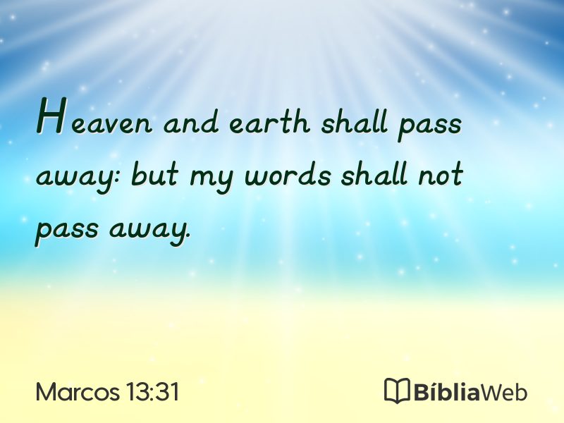 Marcos 13:31 em imagem para compartilhar