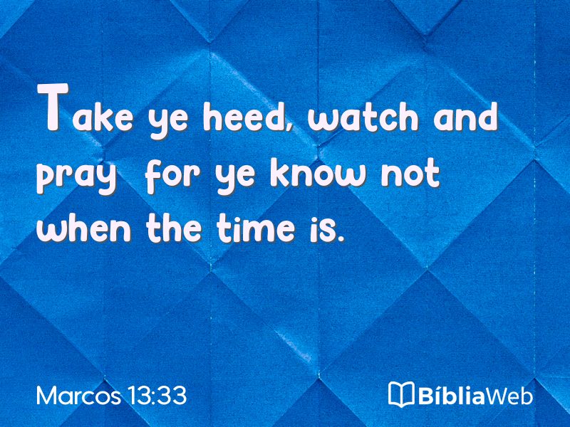 Marcos 13:33 em imagem para compartilhar