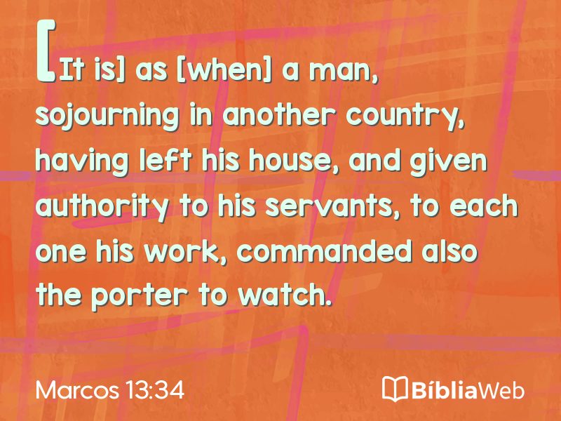 Marcos 13:34 em imagem para compartilhar