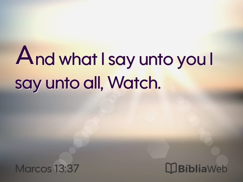 Marcos 13:37 em imagem para compartilhar
