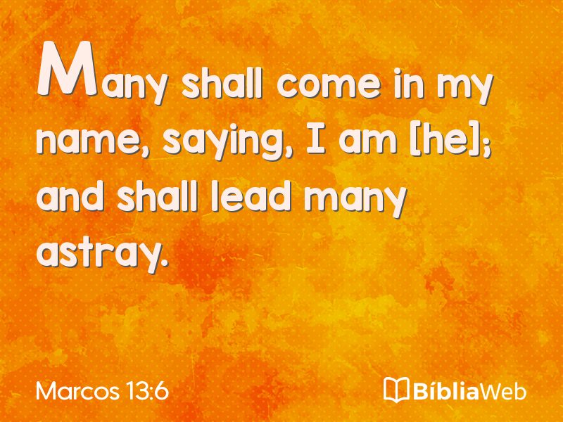 Marcos 13:6 em imagem para compartilhar