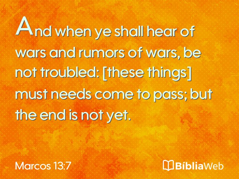 Marcos 13:7 em imagem para compartilhar