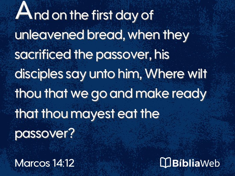 Marcos 14:12 em imagem para compartilhar