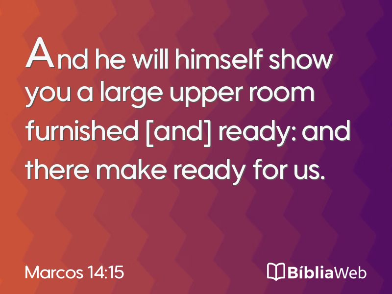 Marcos 14:15 em imagem para compartilhar