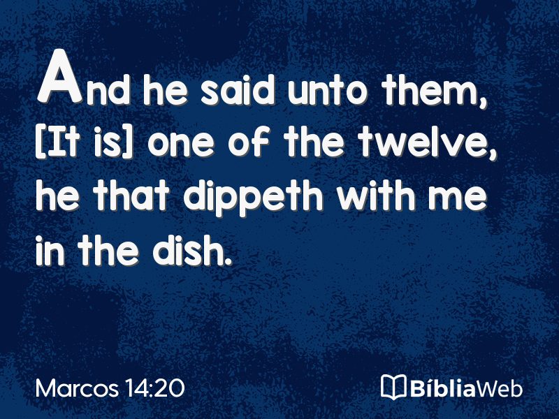 Marcos 14:20 em imagem para compartilhar