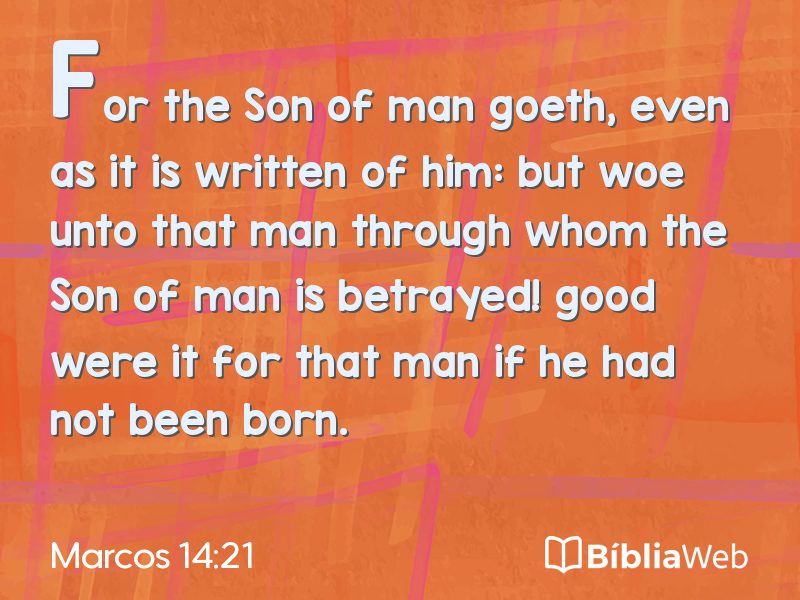 Marcos 14:21 em imagem para compartilhar