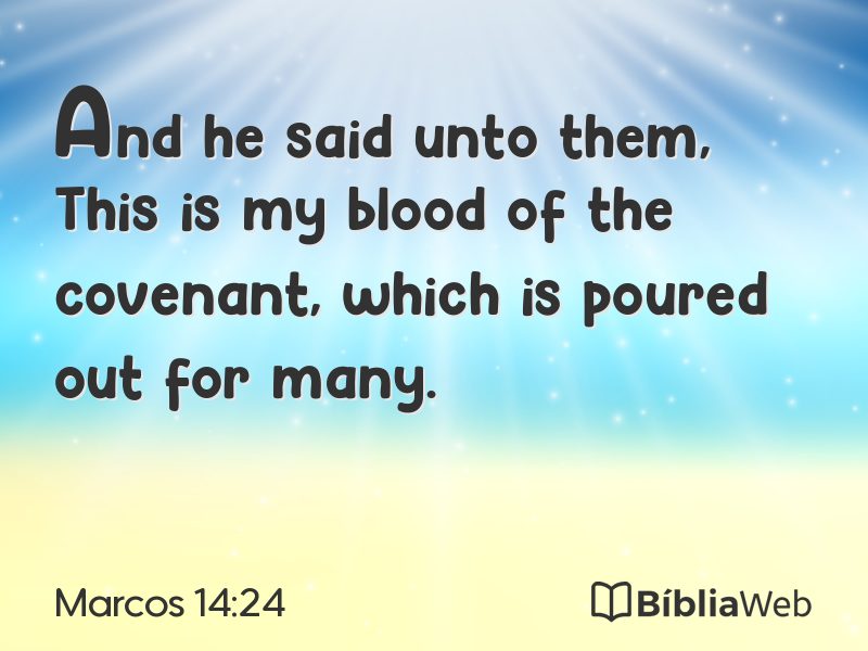 Marcos 14:24 em imagem para compartilhar