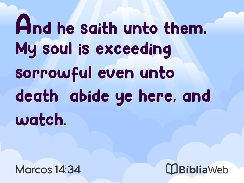 Marcos 14:34 em imagem para compartilhar
