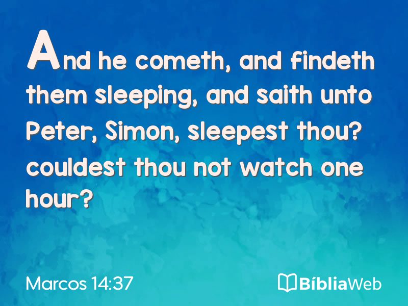 Marcos 14:37 em imagem para compartilhar