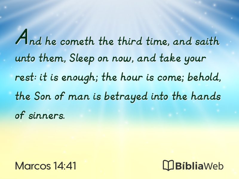 Marcos 14:41 em imagem para compartilhar