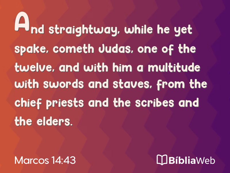 Marcos 14:43 em imagem para compartilhar