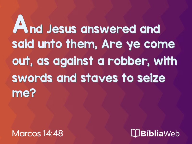 Marcos 14:48 em imagem para compartilhar