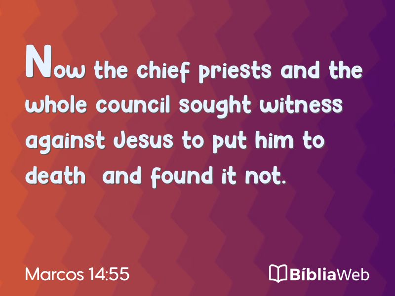 Marcos 14:55 em imagem para compartilhar