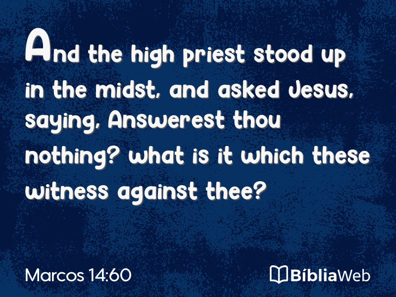 Marcos 14:60 em imagem para compartilhar