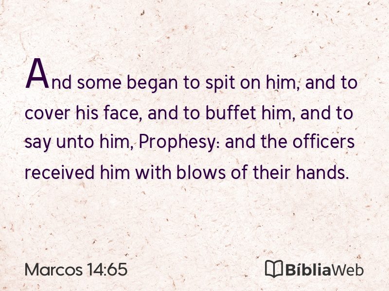 Marcos 14:65 em imagem para compartilhar