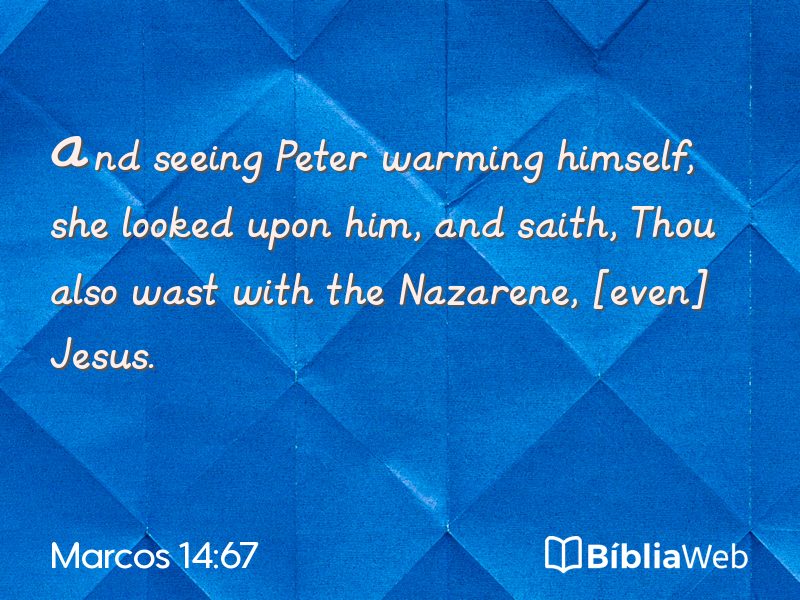 Marcos 14:67 em imagem para compartilhar