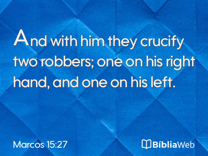 Marcos 15:27 em imagem para compartilhar