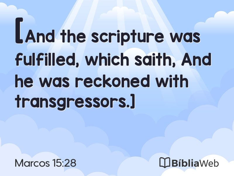 Marcos 15:28 em imagem para compartilhar
