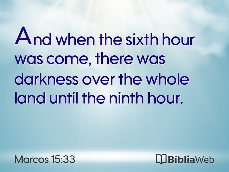 Marcos 15:33 em imagem para compartilhar