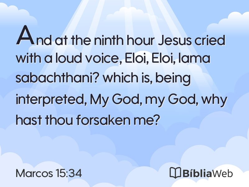 Marcos 15:34 em imagem para compartilhar