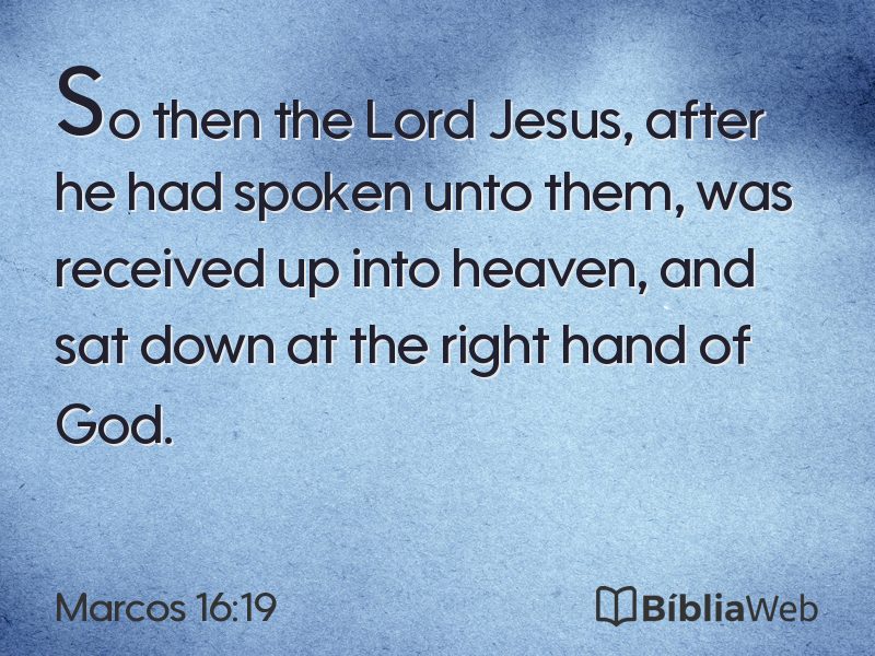 Marcos 16:19 em imagem para compartilhar