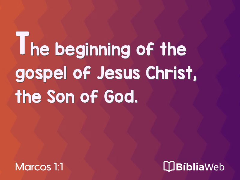 Marcos 1:1 em imagem para compartilhar