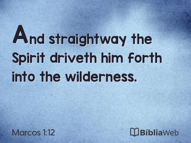 Marcos 1:12 em imagem para compartilhar