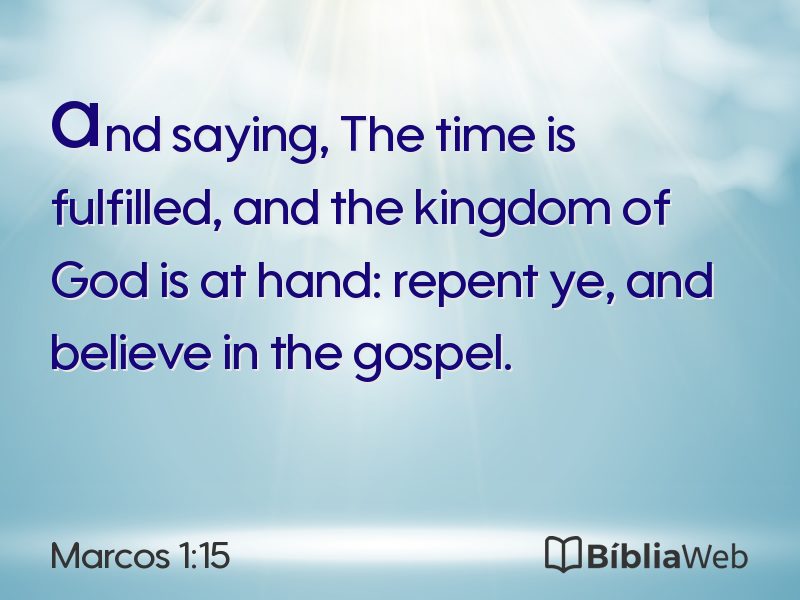 Marcos 1:15 em imagem para compartilhar