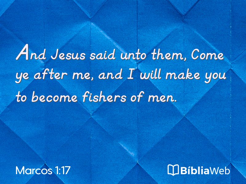 Marcos 1:17 em imagem para compartilhar