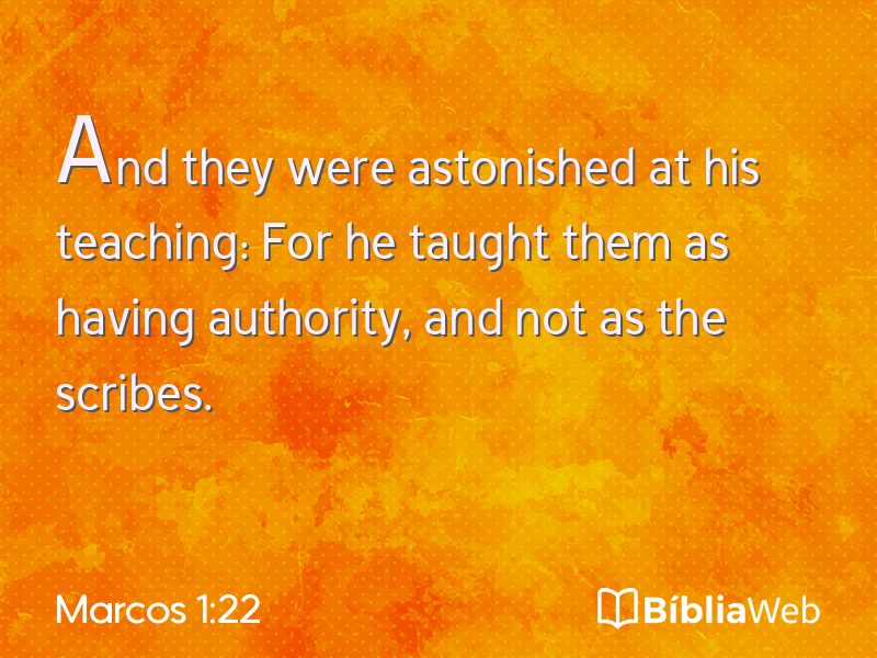 Marcos 1:22 em imagem para compartilhar