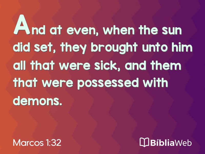 Marcos 1:32 em imagem para compartilhar