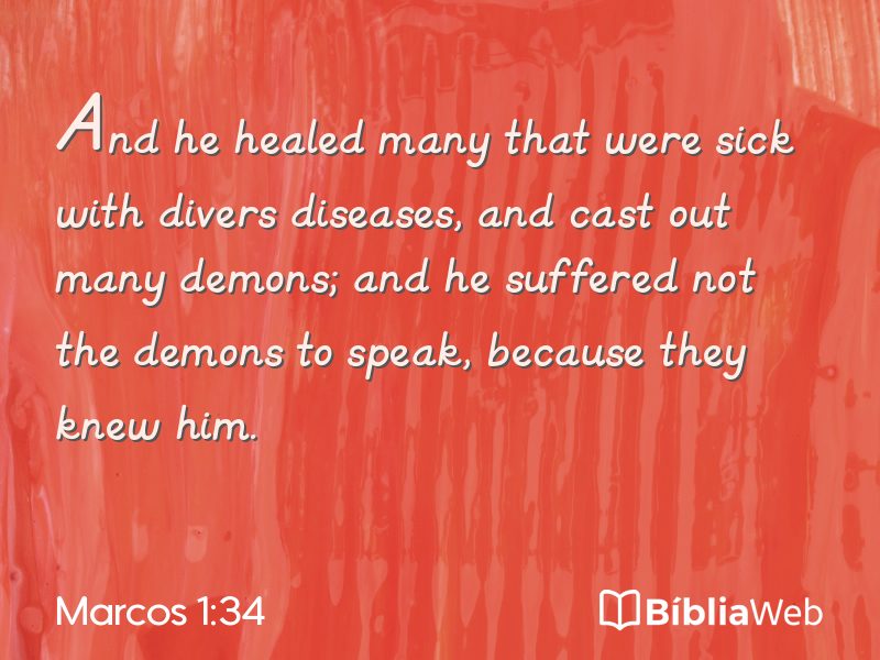Marcos 1:34 em imagem para compartilhar