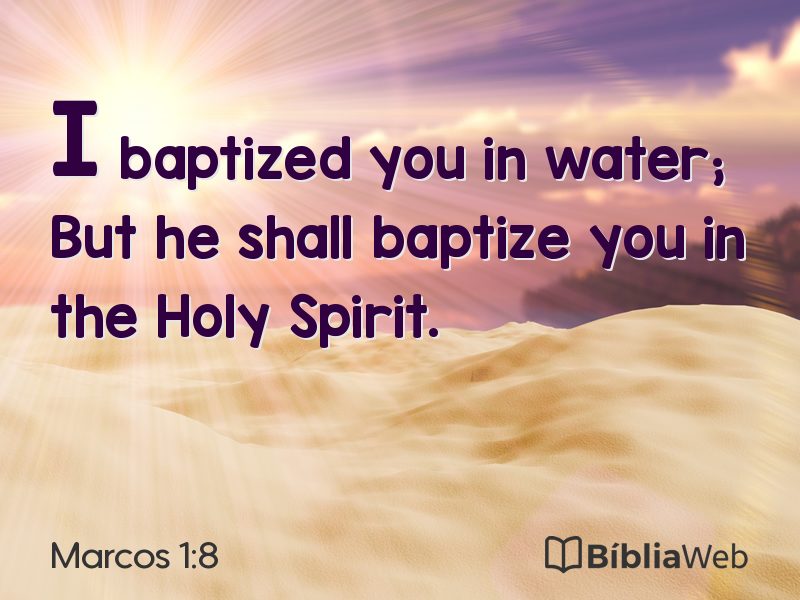Marcos 1:8 em imagem para compartilhar