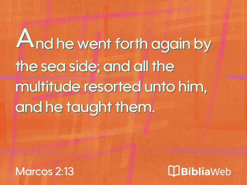 Marcos 2:13 em imagem para compartilhar